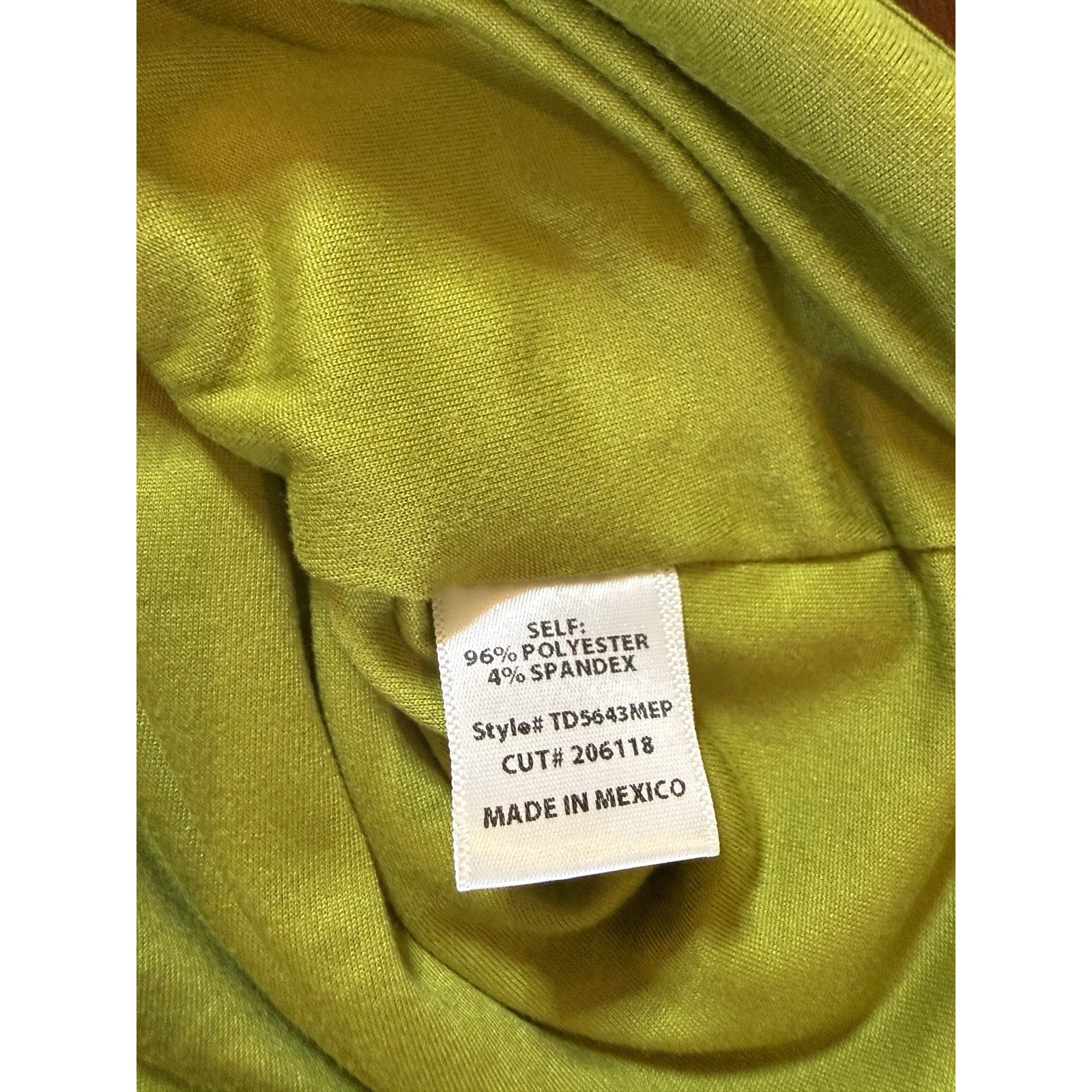 Myellement Boutique Women's 3xl Green Solid Scoop Neck Long Sleeve Stretch Knit — image 5 of 6